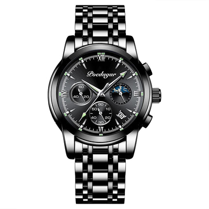 Multifunctional Men's Watch Luminous Waterproof Quartz Wrist Watch