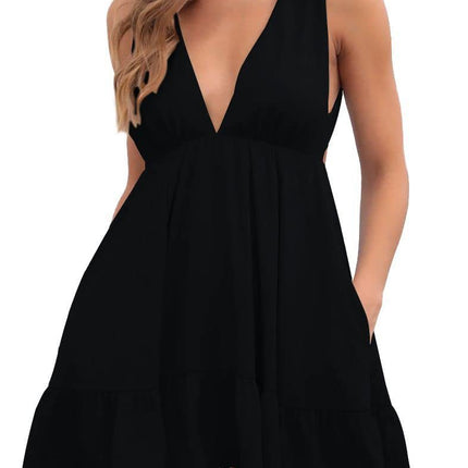 Backless Sleeveless Sling Dress Women