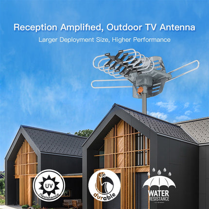 TA-102P 360 Degree UV Dual Band 28-36dB Outdoor Antenna With Black Bracket