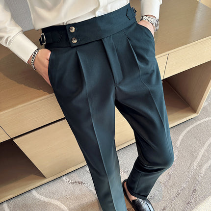 Slim Double-breasted Closure Collar Vest Pants Suit