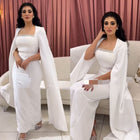Female Muslim Fashion Embroidery Drawstring Dress
