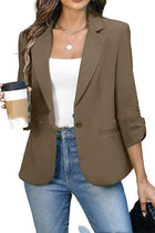 Solid Color Lightweight Slim Suit Jacket