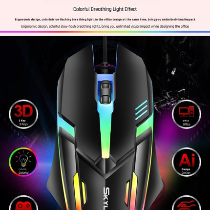 Wired Luminous Mouse Office Home Games USB Desktop Computers And Laptop Universal PlayerUnknown's Battlegrounds