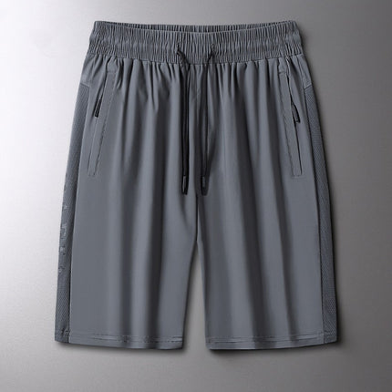Ice Silk Shorts Men's Thin Loose Oversized Track Pants