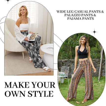 Wide-leg Pants - Skirt Printed With Pink Vintage Flowers