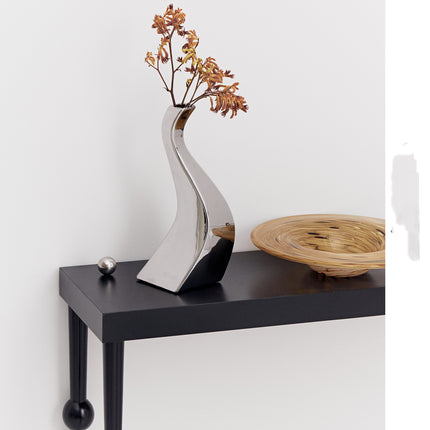 Mirror Silver Vase Ceramic Design Sense Electroplating