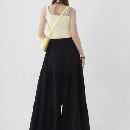 High Waist Straight Casual Women Plus Size Loose Wide Leg Pants