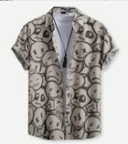 Hawaiian Printing Lapel Short Sleeve Shirt