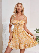Women's Random Print Minimalist Casual Strap Dress