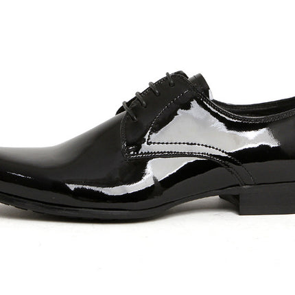 British Pointed Men's Lace-up Low-top Leather Shoes
