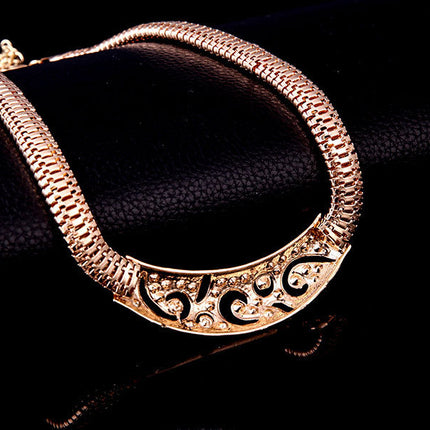 Exaggerated Punk Necklace Earrings Bracelets And Rings Set Of Four