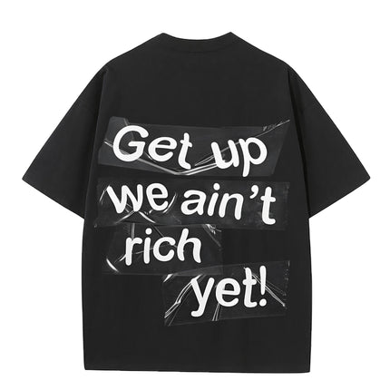 Heavy Cotton Printed Loose Casual Short-sleeved T-shirt