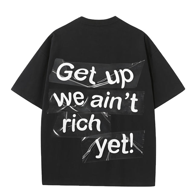 Heavy Cotton Printed Loose Casual Short-sleeved T-shirt