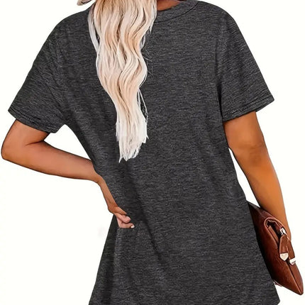 English Letters - Printed Round Neck Vest - Casual And Loose - Daily Wear - Women's Clothing