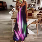 Elegant Geometric V-neck Strap Dress