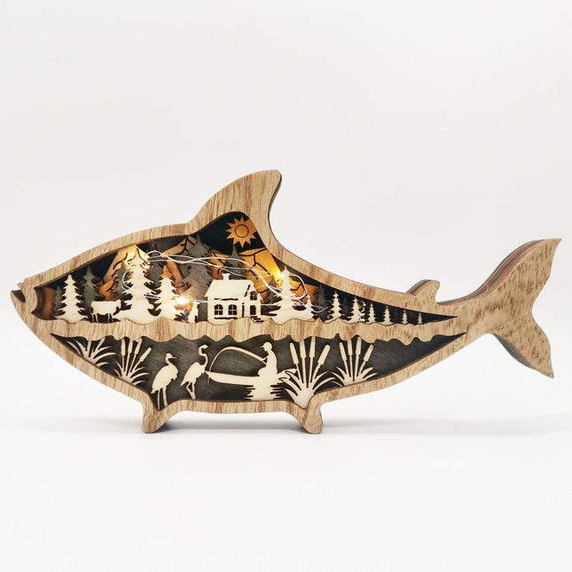 New Marine Animal Wooden Crafts Creative Ornaments