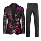 Red and Black Pant Suit