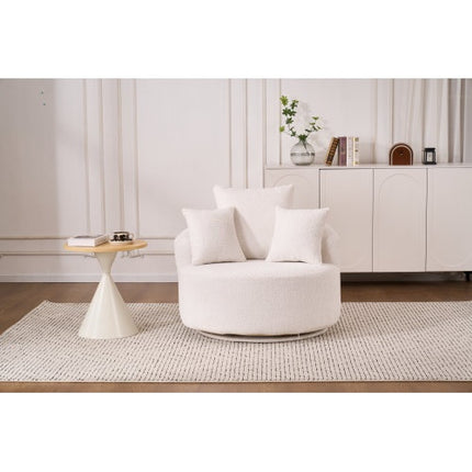 LY-031WH SWIVEL COMPRESSION CHAIR Single-seat Compression Chair, Crochet Yarn Material, Full Sponge Compression Swivel Chair,Compression Chair For Home Living  Home Furniture  Apartment  Hotel Office