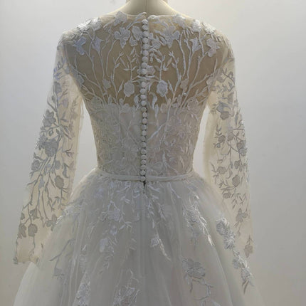 Wedding Dress Off-shoulder Long Sleeve Bride