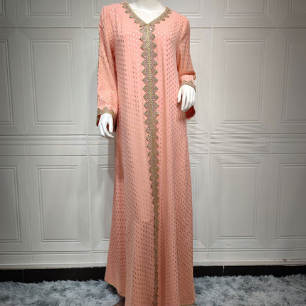 Summer Bronzing Muslim Dubai Gown