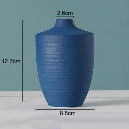 Simple Solid Color Ceramic Vases European Flower Arrangement Plant Pots