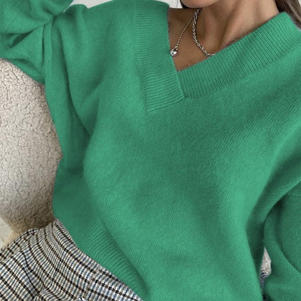 Soft Cashmere Sweater Women Casual LoosePullovers Tops