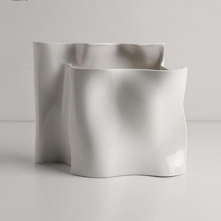 Ceramic Silver Vase Electroplating Light Luxury Flower