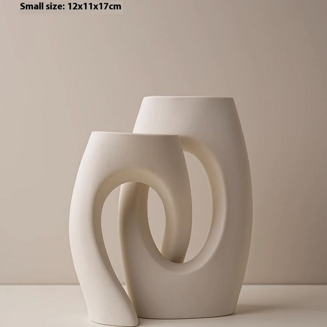 Creative Ceramic Vase Abstract Art Decoration Living Room Dining Table Shaped Vase Home Decoration