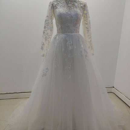 Wedding Dress Off-shoulder Long Sleeve Bride