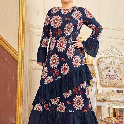 Plus Size Irregular Hem Dress