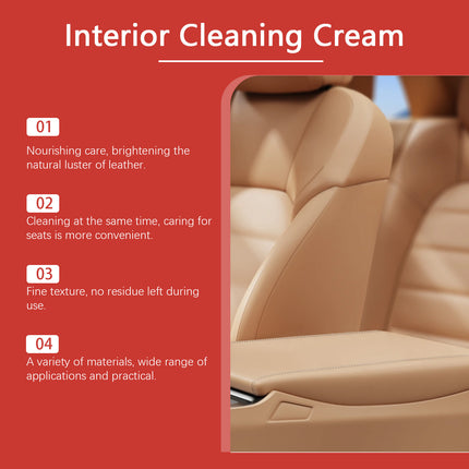 Leather Interior Care Cream Car Seat Polishing