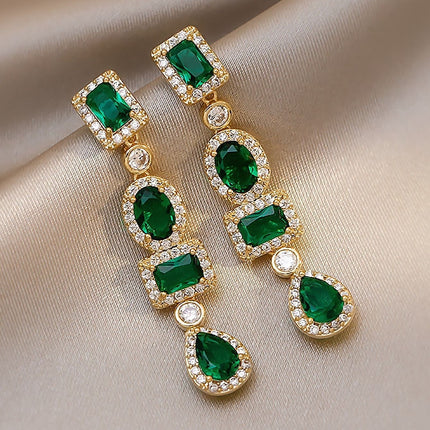 Silver Needle Diamond Studded Bow Earrings