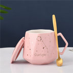 Pink cup lid spoon
