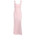 Slim Sleeveless Slit Dress With Back Tie Design Fashion Temperament Dresses For Women Clothing