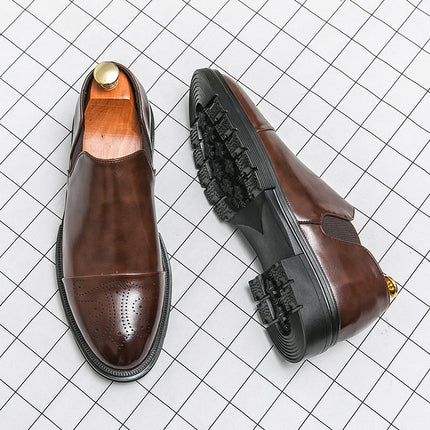 Men's Height Increasing Business Formal Wear Slip-on Lazy New Leather Shoes
