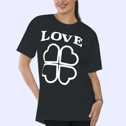 Ladies Love Printed Short Sleeve T-Shirt Top