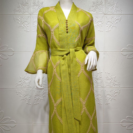 Middle East Muslim Temperament Gauze Dress