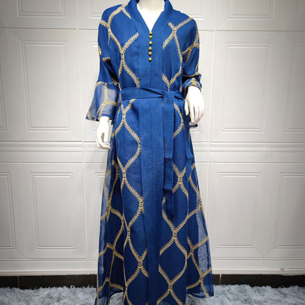 Middle East Muslim Temperament Gauze Dress