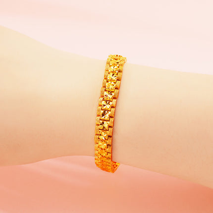 Luxury Thick Placer Gold Bracelet