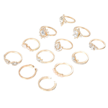 Women's Vintage Water Drop Diamond Ring Suit