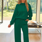 Women's Casual Hooded Long Sleeve Pullover Sweatshirt And Sweatpants Suit