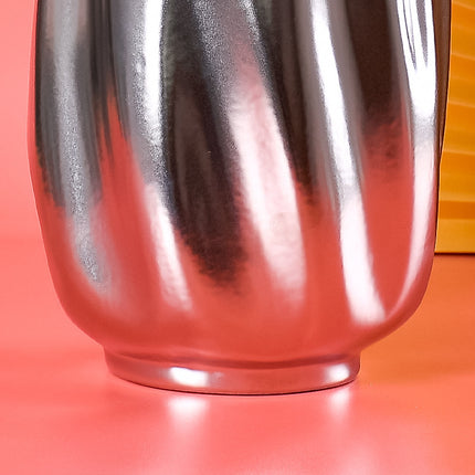 Nordic Model Room Transparent Silver-plated Ceramic Vase