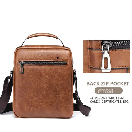 Retro Style Vertical Sloping Backpack, Fashionable Brown Single Shoulder Backpack, Multiple Compartments, Adjustable Shoulder Strap, Business Casual, Durable Cloth Bag Small Sloping Backpack, Glowing