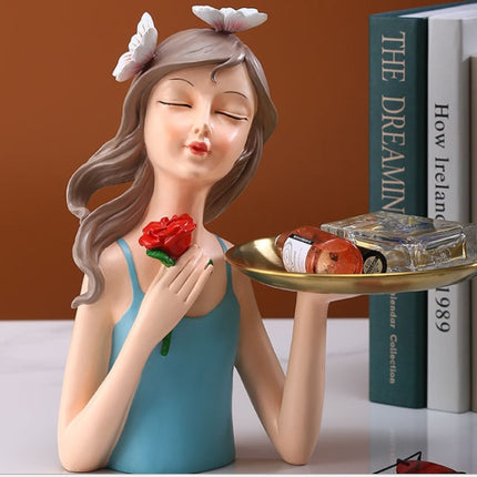 Creative Butterfly Light Luxury Girl Decoration Home Living Room Porch Tray Storage Vase Decoration