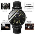 Trade Watch Stylish Black Technology Belt Refined Steel Korean Casual Calendar