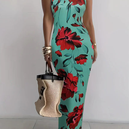 Summer New Suspender Slim Fit Slimming Long Dress