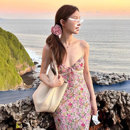 French Strap Floral Skirt For Children