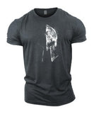 Europe And America Cross Border Helmet Series Men's Fashion Cotton Printed T-shirt