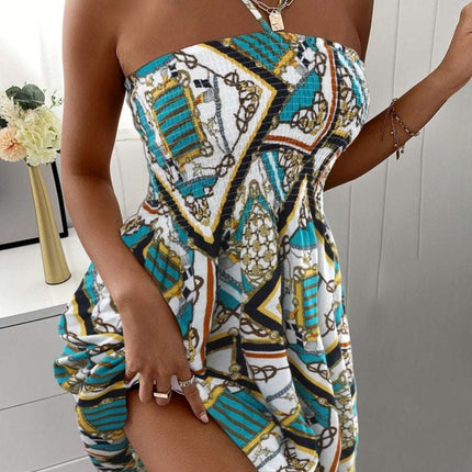 Summer Fashion Sleeveless Halter Dress Women