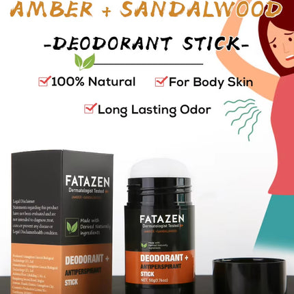 Herbal Deodorant Antiperspirant Stick Body Glide Natural Vegan Sandal Amber Sweat Odor Balm Deodorant Stick